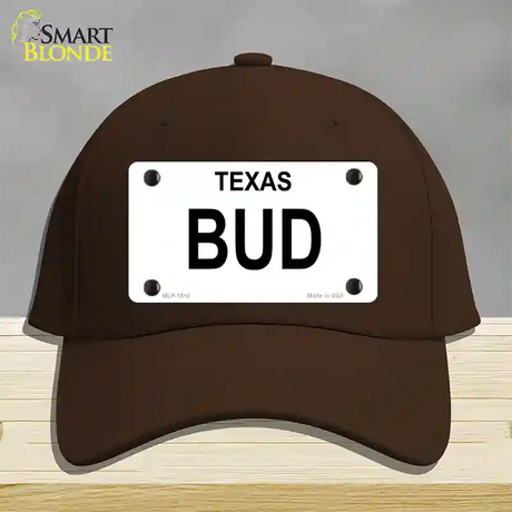 BUD Novelty License Plate Hat Cotton / Dark Brown