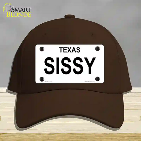 SISSY Novelty License Plate Hat Cotton / Dark Brown