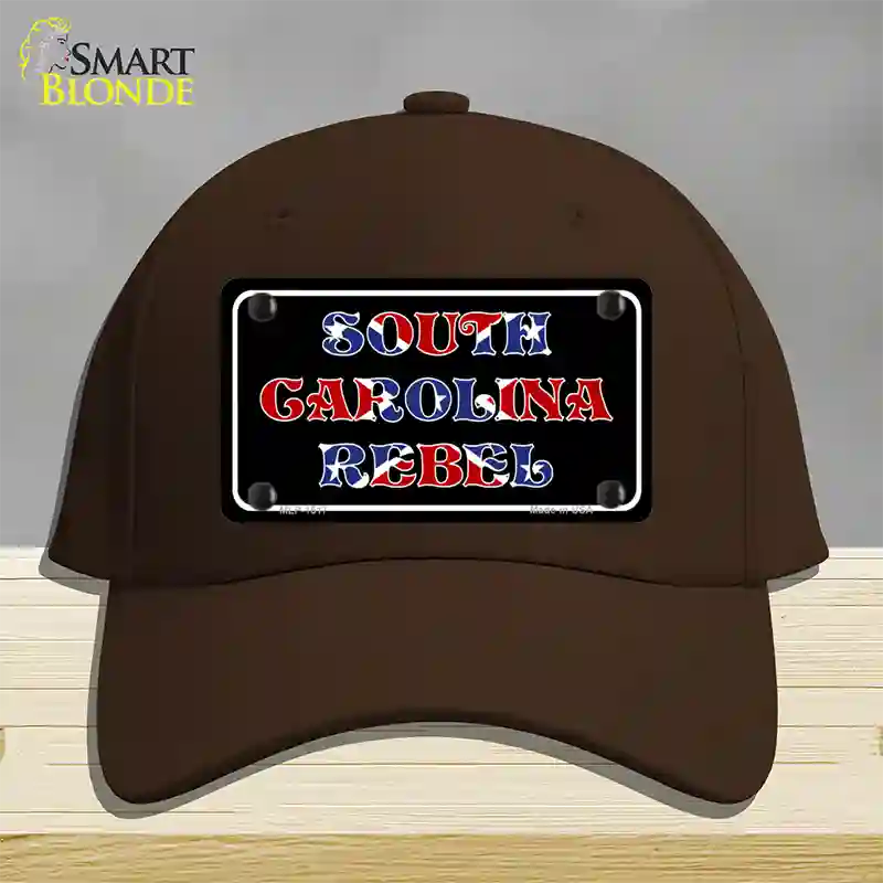 South Carolina Rebel Novelty License Plate Hat Cotton / Dark Brown