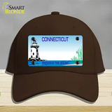 Connecticut Preserve State Blank Novelty License Plate Hat Cotton / Dark Brown