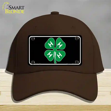 4-H Novelty License Plate Hat Cotton / Dark Brown