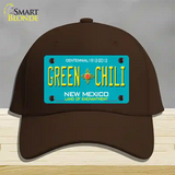 Green Chili New Mexico Novelty License Plate Hat Cotton / Dark Brown