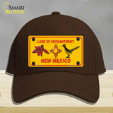 Red Chili & Road Runner Yellow New Mexico Novelty License Plate Hat Cotton / Dark Brown