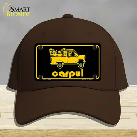 Carpul Novelty License Plate Hat Cotton / Dark Brown