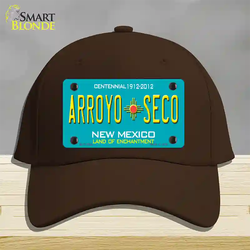 Arroyo Seco New Mexico Novelty License Plate Hat Cotton / Dark Brown