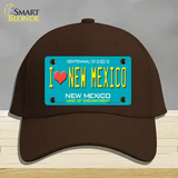 I Love New Mexico Novelty License Plate Hat Cotton / Dark Brown