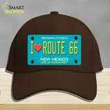 I Love Route 66 New Mexico Novelty License Plate Hat Cotton / Dark Brown