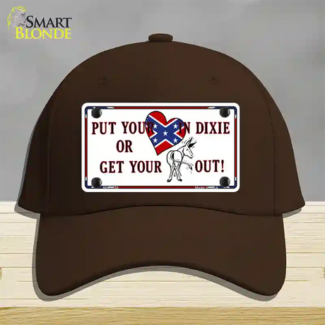 Heart In Dixie Novelty License Plate Hat Cotton / Dark Brown