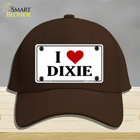 I Love Dixie Novelty License Plate Hat Cotton / Dark Brown