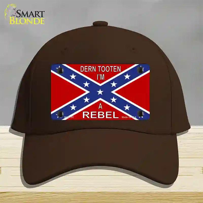 Im A Rebel Novelty License Plate Hat Cotton / Dark Brown