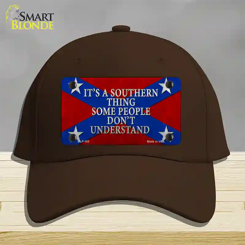 Its A Southern Thing Novelty License Plate Hat Cotton / Dark Brown