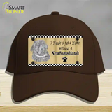 Pencil Sketch New Foundland Novelty License Plate Hat Cotton / Dark Brown