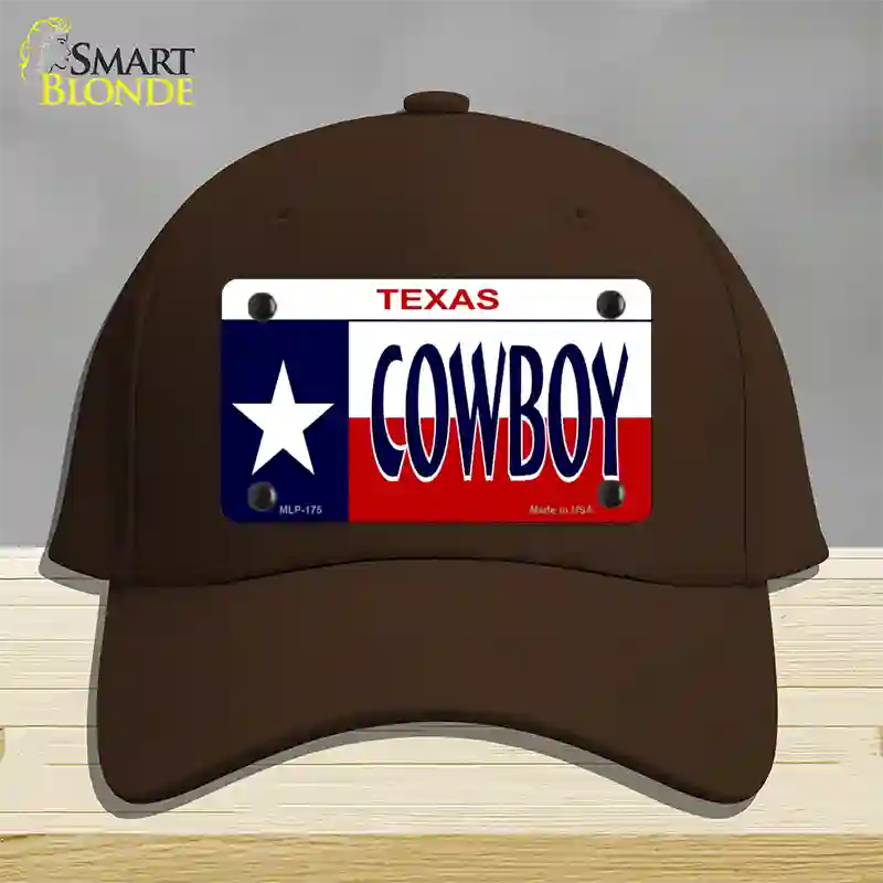 Cowboy Texas Novelty License Plate Hat Cotton / Dark Brown