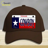 Cowboy Texas Novelty License Plate Hat Cotton / Dark Brown