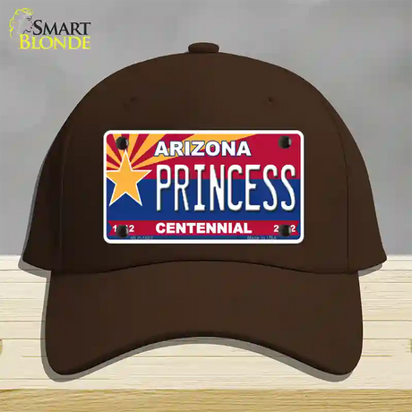 Arizona Centennial Princess Novelty License Plate Hat Cotton / Dark Brown