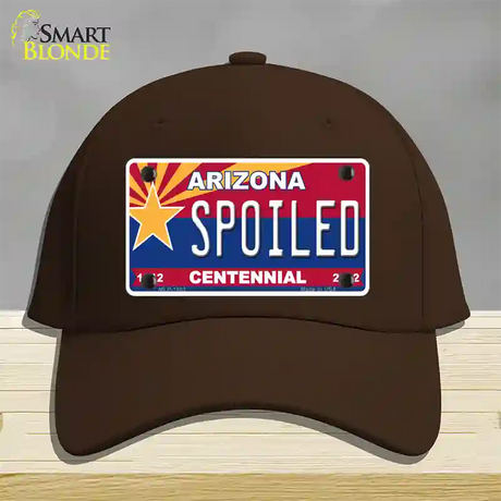 Arizona Centennial Spoiled Novelty License Plate Hat Cotton / Dark Brown