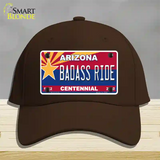 Arizona Centennial Badass Ride Novelty License Plate Hat Cotton / Dark Brown