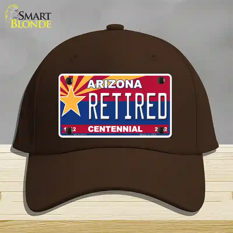 Arizona Centennial Retired Novelty License Plate Hat Cotton / Dark Brown