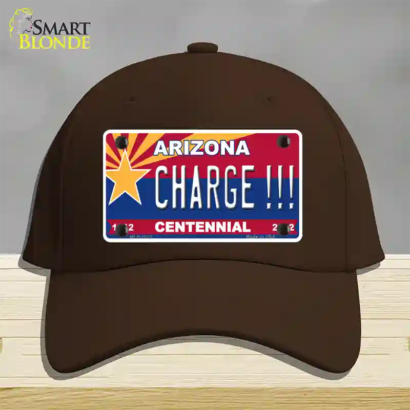 Arizona Centennial Charge Novelty License Plate Hat Cotton / Dark Brown