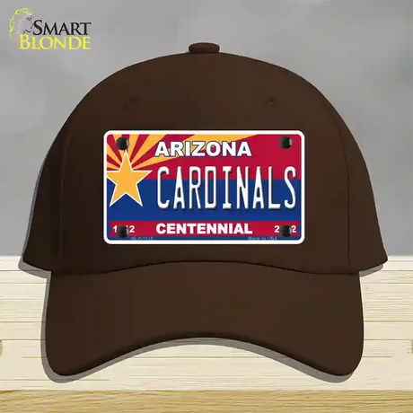 Arizona Centennial Cardinals Novelty License Plate Hat Cotton / Dark Brown