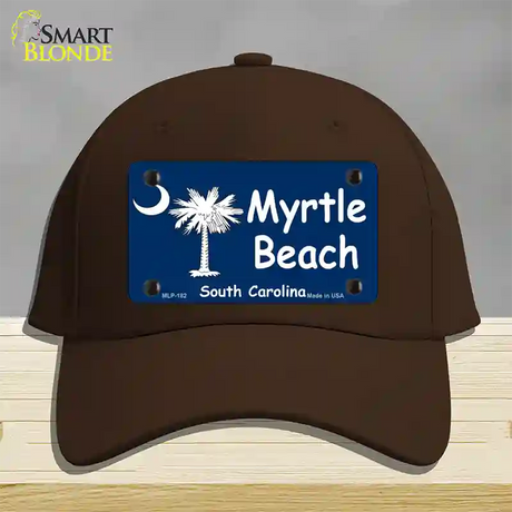 Myrtle Beach Novelty License Plate Hat Cotton / Dark Brown