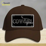 Cowgirl Black Novelty License Plate Hat Cotton / Dark Brown