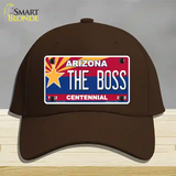 Arizona Centennial The Boss Novelty License Plate Hat Cotton / Dark Brown