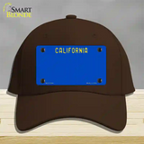 California Blue State Novelty License Plate Hat Cotton / Dark Brown