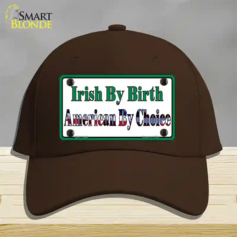 Irish By Birth Novelty License Plate Hat Cotton / Dark Brown