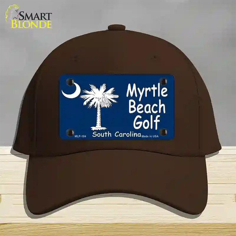 Myrtle Beach Golf Novelty License Plate Hat Cotton / Dark Brown