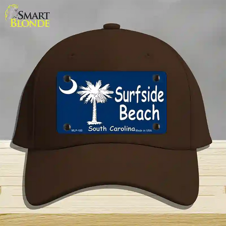 Surf Side Beach Novelty License Plate Hat Cotton / Dark Brown