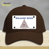 Apalachee Nation Flag Novelty License Plate Hat Cotton / Dark Brown