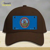 Chickasaw Nation Flag Novelty License Plate Hat Cotton / Dark Brown