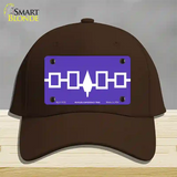 Iroquois Confederacy Flag Novelty License Plate Hat Cotton / Dark Brown