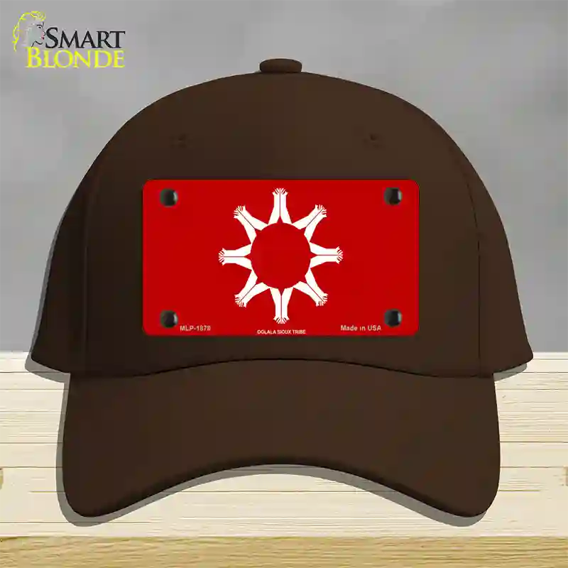 Oglala Sioux Tribe Flag Novelty License Plate Hat Cotton / Dark Brown