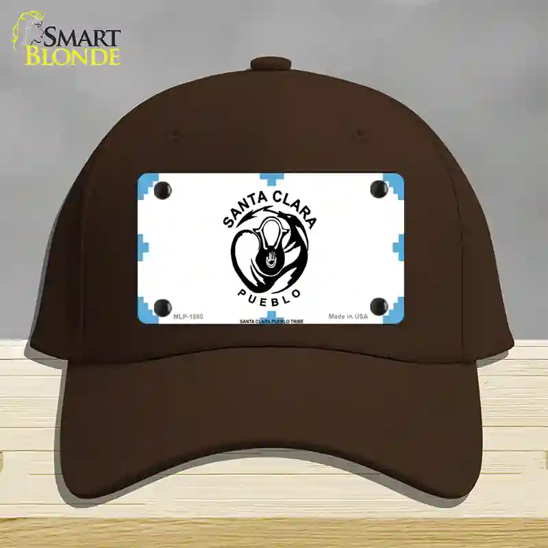 Santa Clara Pueblo Flag Novelty License Plate Hat Cotton / Dark Brown