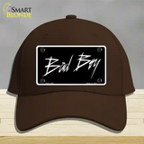 Bad Boy Black Novelty License Plate Hat Cotton / Dark Brown