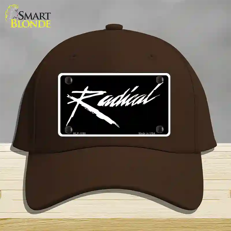 Radical Novelty License Plate Hat Cotton / Dark Brown