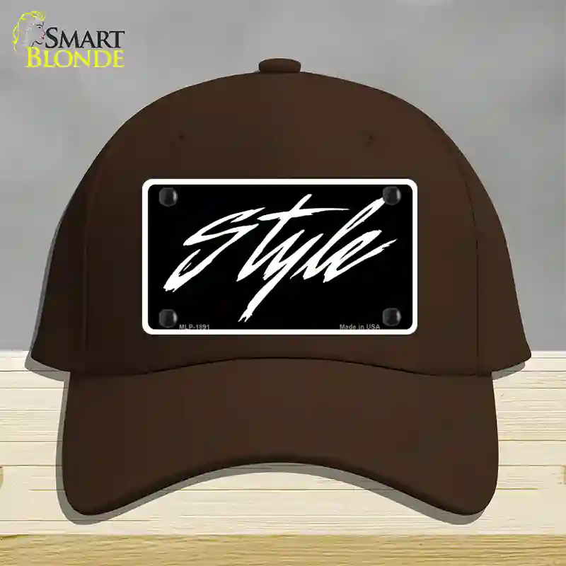 Style Novelty License Plate Hat Cotton / Dark Brown