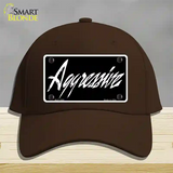 Aggressive Novelty License Plate Hat Cotton / Dark Brown