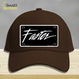 Faster Novelty License Plate Hat Cotton / Dark Brown