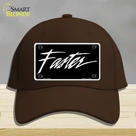 Faster Novelty License Plate Hat Cotton / Dark Brown