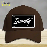 Insanity Novelty License Plate Hat Cotton / Dark Brown