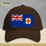 New South Wales Flag Novelty License Plate Hat Cotton / Dark Brown