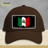 Mexico Waving Flag Novelty License Plate Hat Cotton / Dark Brown