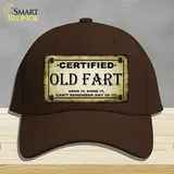 Certified Old Fart Novelty License Plate Hat Cotton / Dark Brown