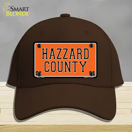 Hazard County Novelty License Plate Hat Cotton / Dark Brown