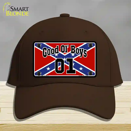 Good Ol Boys Confederate Flag Novelty License Plate Hat Cotton / Dark Brown