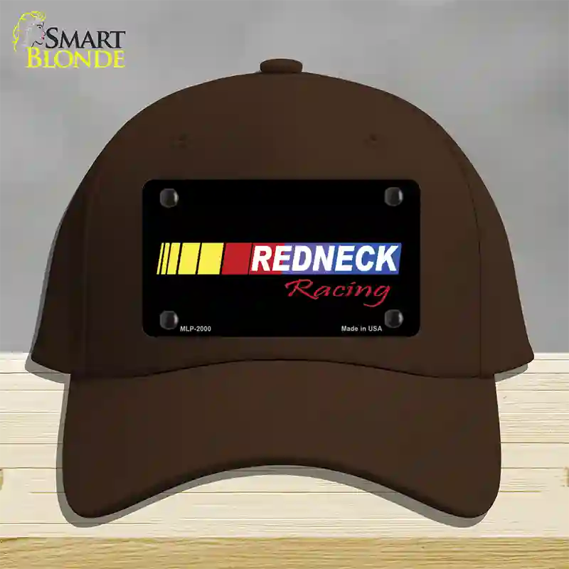 Redneck Racing Novelty License Plate Hat Cotton / Dark Brown