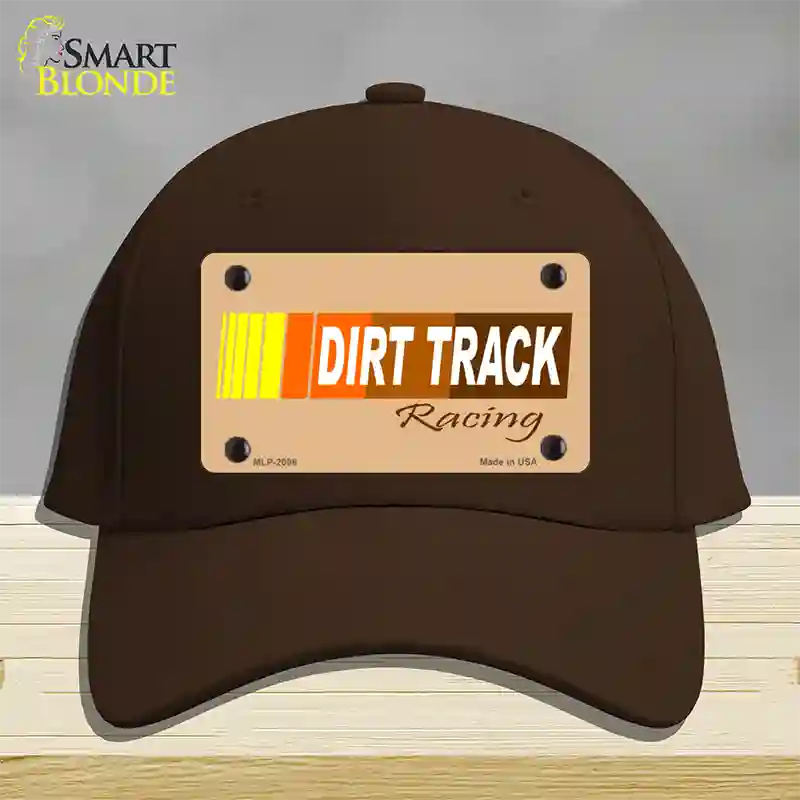 Dirt Track Racing Novelty License Plate Hat Cotton / Dark Brown